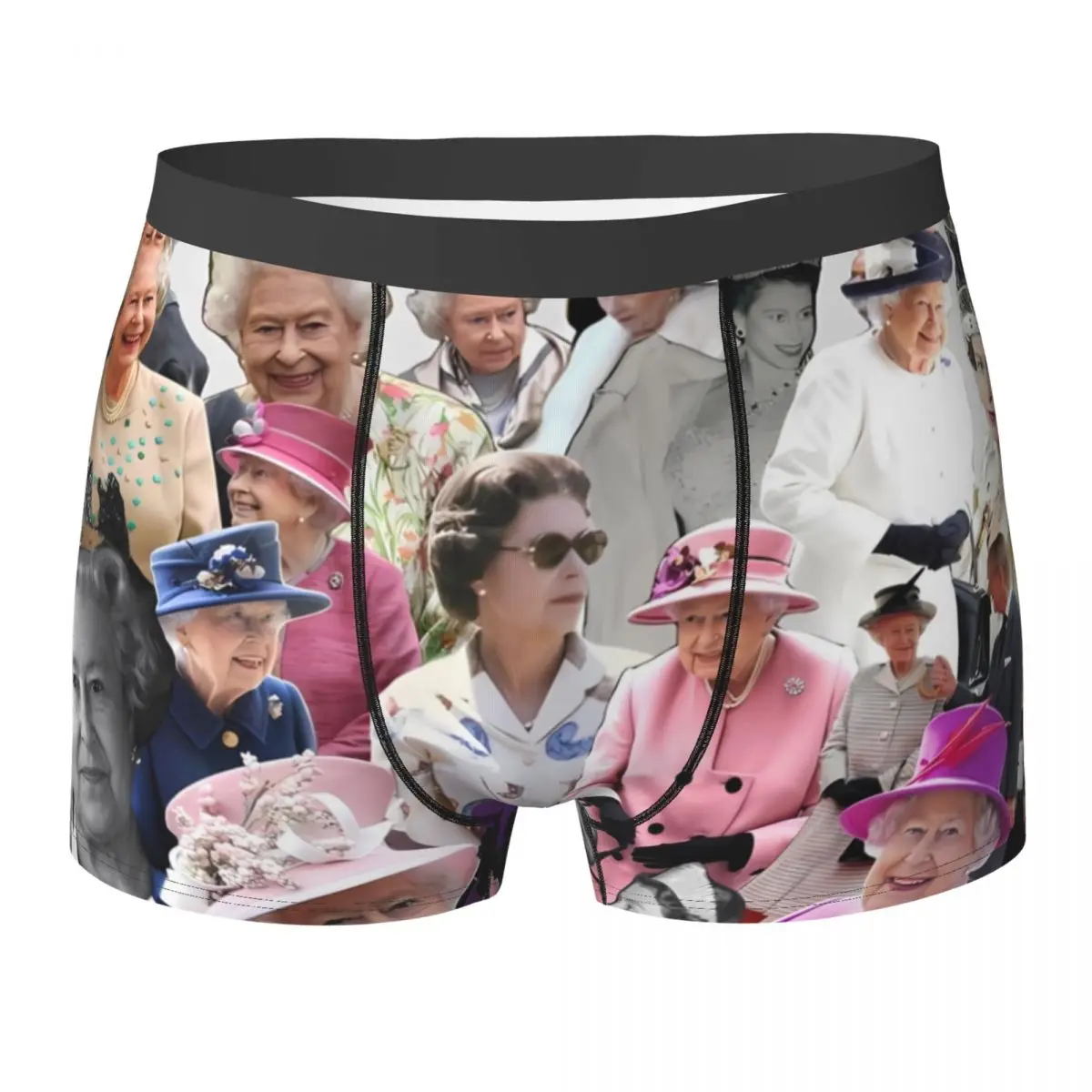 

Нижнее белье с фотографией Элизаветы II, британская сумка королевы, модные трусы-боксеры с принтом, классические мужские трусы, большой размер