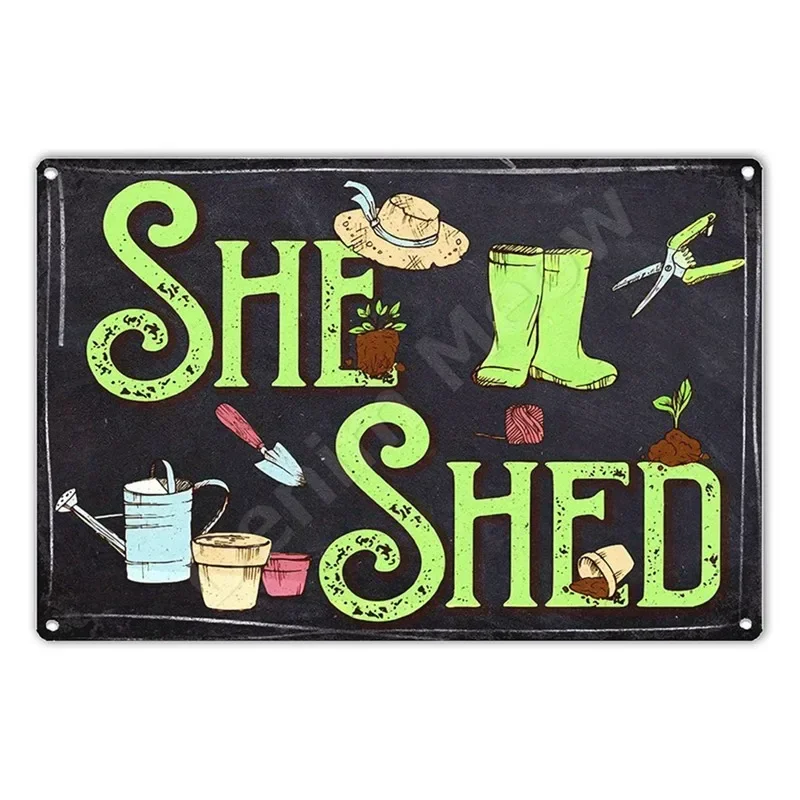 Vintage tuinplanten thema metalen blikken bord retro zonnebloem kamerplant wanddecoratie voor huis patio tuin tuinieren rustieke ijzeren P