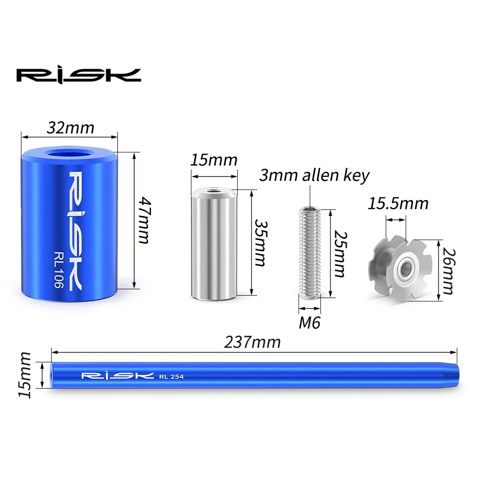 Risk Bike Star Nut Installation and Removal Tool,MTB Road Bicycle Front Fork Sunflower Core Install Disassembly Auxiliary Sleeve