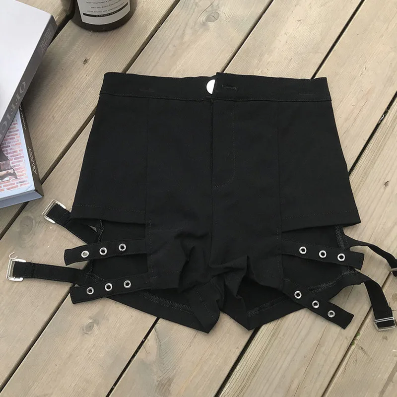 Frauen Sexy Sommer Hohe Taille Elastische Schwarze Shorts 2025, Koreanischen Stil Dünne Nachtclub Streetwear Hotpants