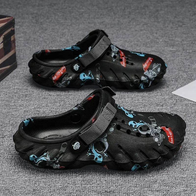 YRZL Männer Hausschuhe Outdoor Atmungsaktive Leichte EVA Herren Hausschuhe Mode Männlichen Garten Schuhe Weiche Clogs Strand Casual Männer Sandalen