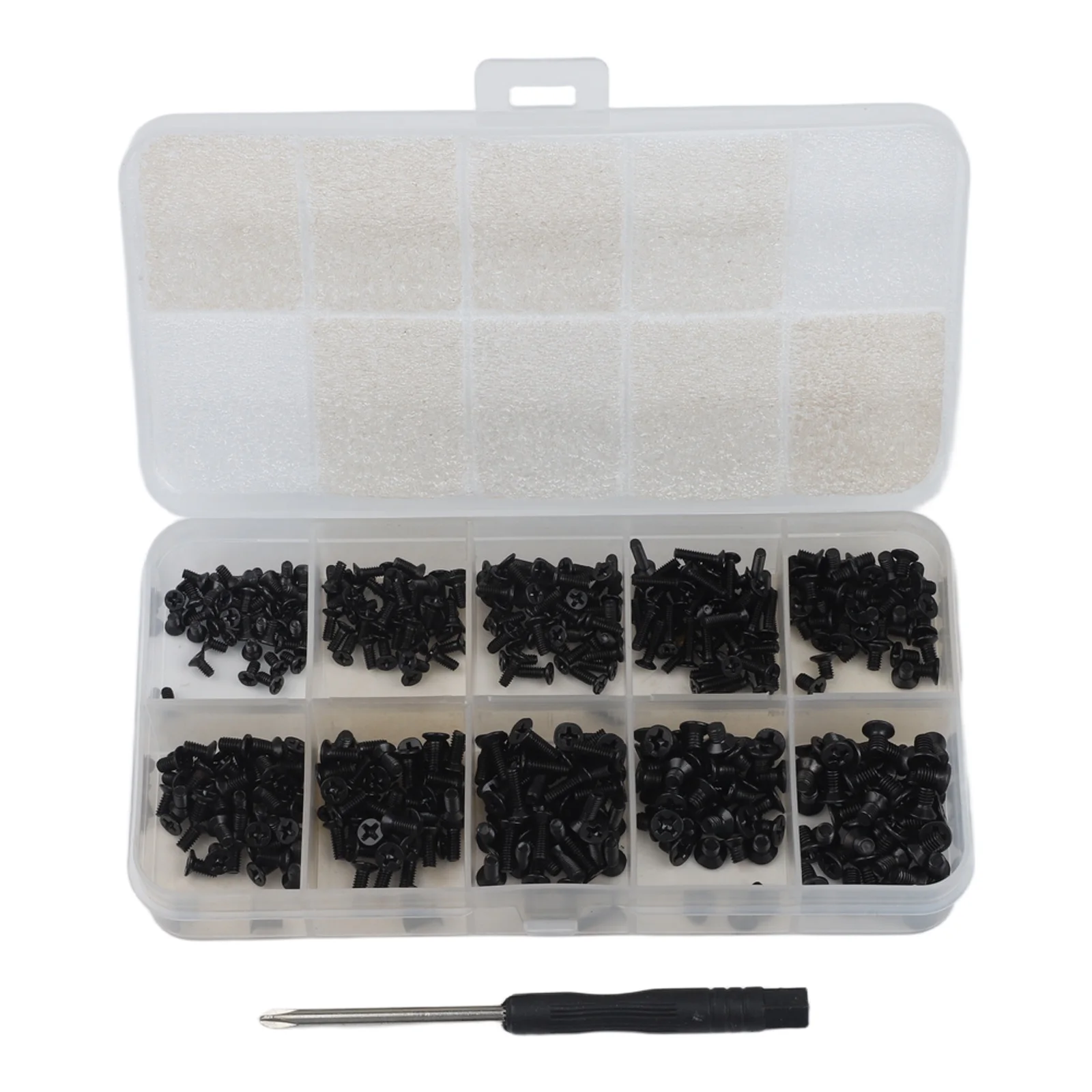 FOR PHILLIPS Laptop Screw Set with 500pcs Countersunk Fasteners and Compact Tool for Field for service and Repairs