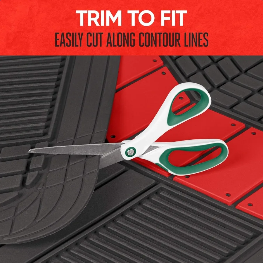 سجادات أرضية مطاطية بتصميم رياضي مزدوج اللون لجميع الأحوال الجوية لسيارة شاحنة فان وبطانات أمامية وخلفية مقاومة للماء لسيارات الدفع الرباعي مع دري #5