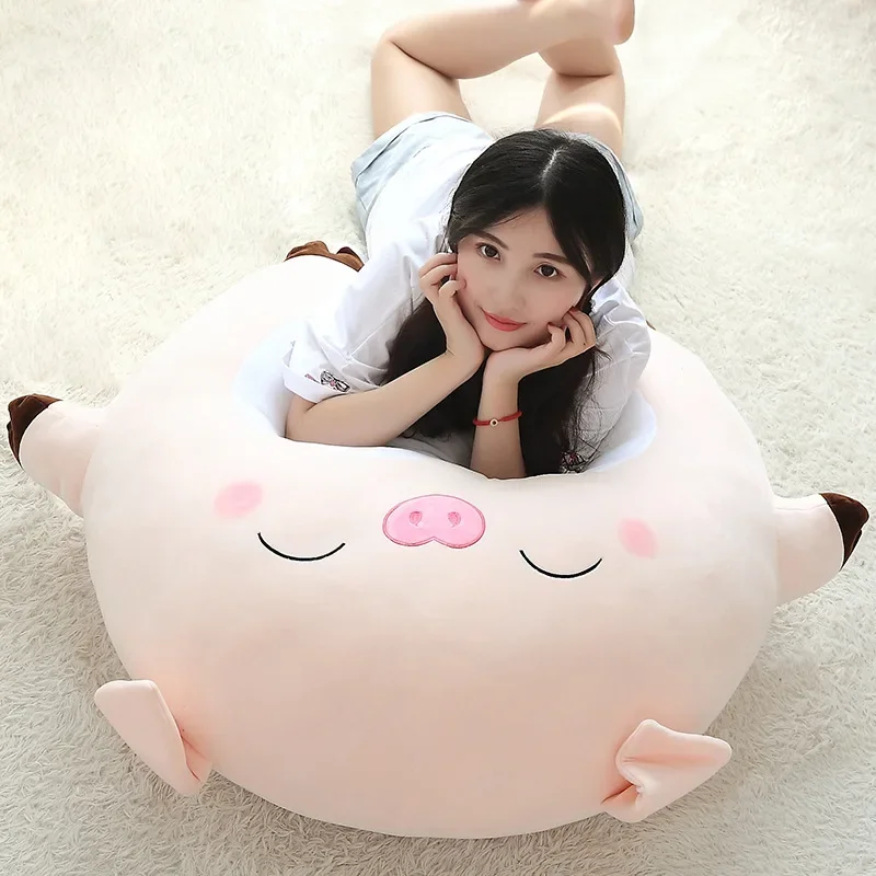 

Pig Plush Toy for Girls Creative Valentine's Day Gift Pig Year Mascot Expression Piggy Pillow