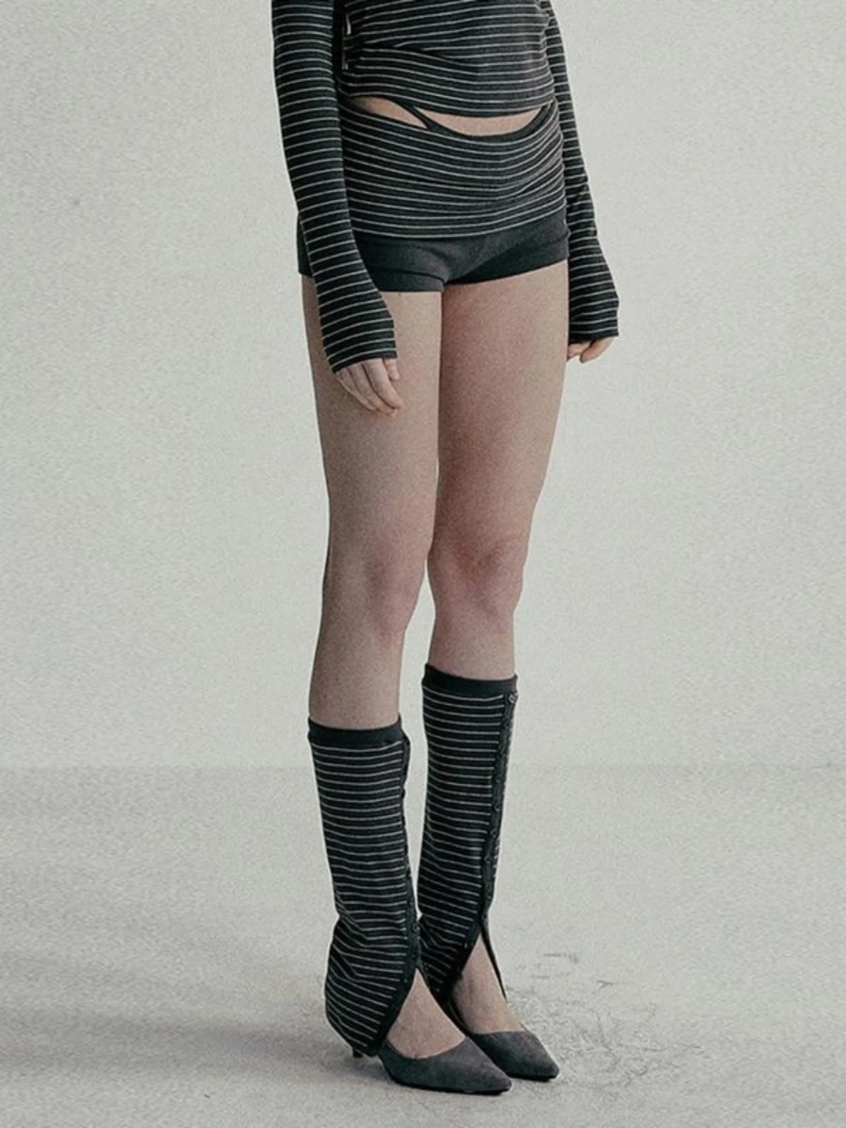 아메리칸 스트라이프 스포츠 반바지 여성 섹시 캐주얼 슬리밍 핫 바지 독특한 3/4 길이 스트레이트 레그 탄성 허리띠