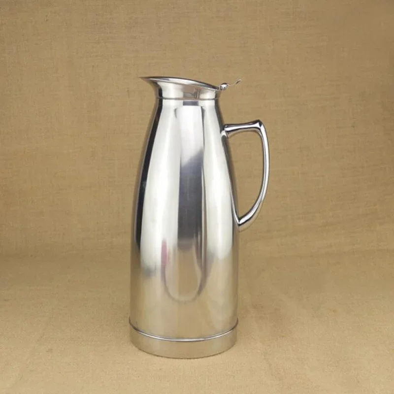 Termo de vacío doble pared de acero inoxidable alta calidad de 2L, hervidor agua termo con forma vientre estilo