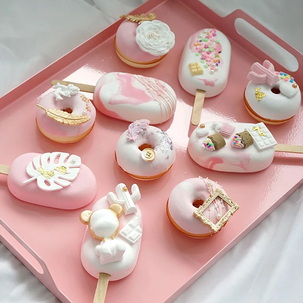 

artificial ice cream donut fake food festive party supplies wedding birthday decoration dessert simulation doughnut model