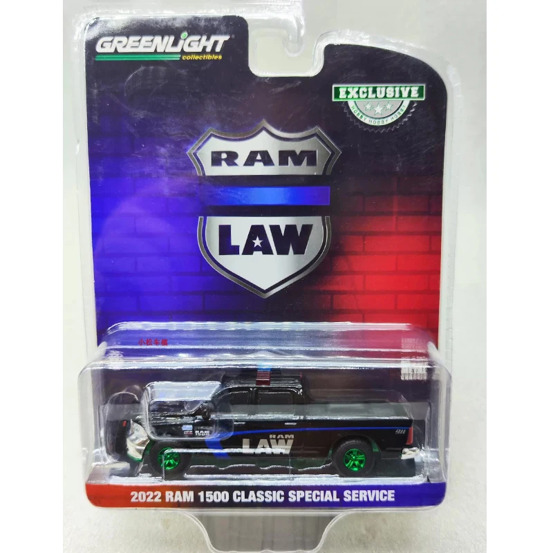 

Greenlight 1:64 2022 RAM 1500 Classic Special Service Green Machine Alloy Model Static Collection Decorated Holiday Gifts Toys
