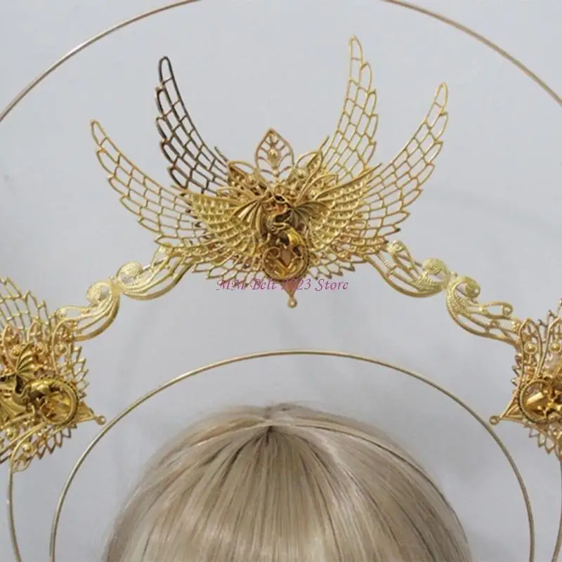 

49ME Тиара в стиле барокко, повязка на голову, набор для самостоятельного изготовления, винтажная корона, набор для материал,