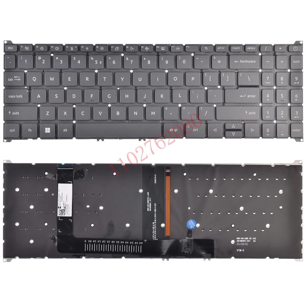 US Laptop Keyboard With backlight for Acer Aspire 3 A315-59G A315-24P A315-24T Aspire 5 A515-57G A515-47 A515-55 A515-56