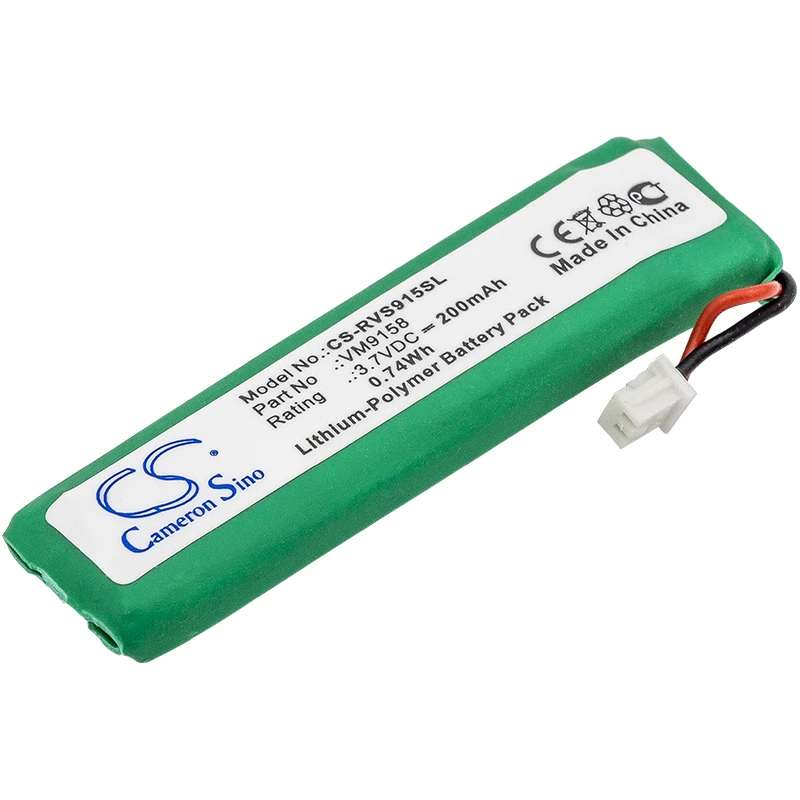 Cameron Sino 200mAh Battery For Revolabs 05-TBLMICEX-OM-11  05-TBLMICEX-DR-11  01-EXEMICEX-BLK-11  Solo  xTag