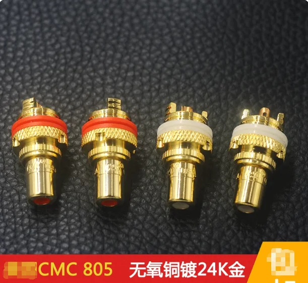 CMC805 Lotus Female Base, позолоченный RCA-разъем, аудиоразъем для Hi-Fi акустики, аудиотерминал