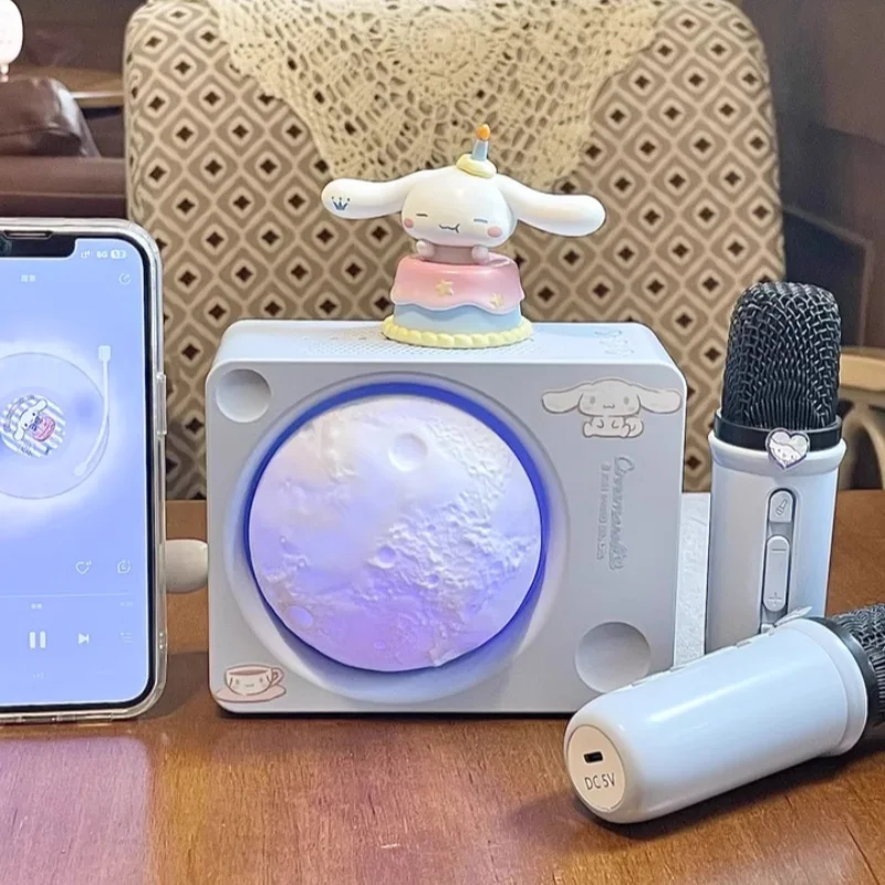 Bluetooth speaker moon night light home wireless karaoke microphone gift for girlfriend's birthday Desktop decoration image 2