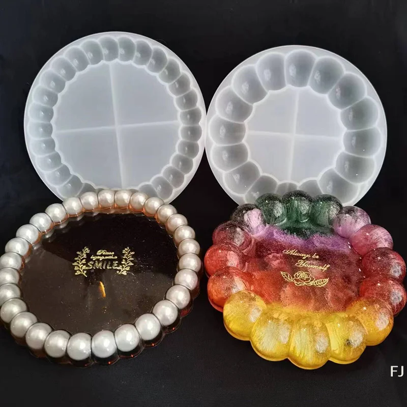 [YU]1Pc Bubble Coaster Silicone Mold DIY Handmade Plaster Storage Tray Epoxy Resin Casting Mould Craft Molds Home Decor