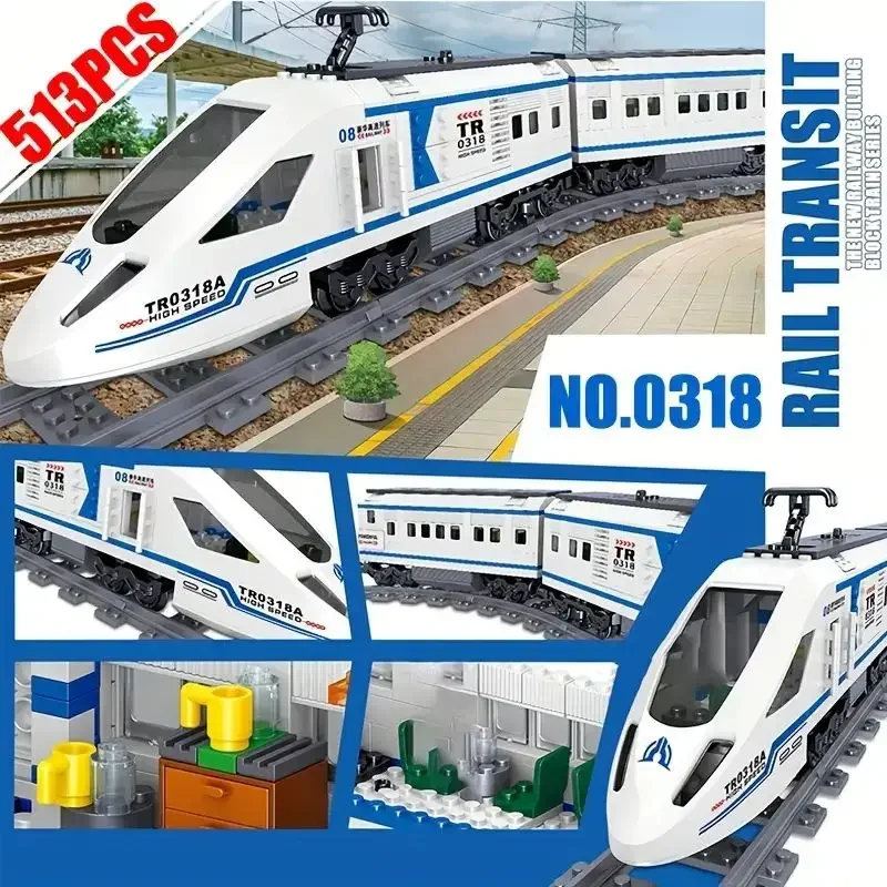 Technical Train Maintenance Advanced Model City Rail Tracks Building Blocks Toys For Kids Boys MOC EXPERT