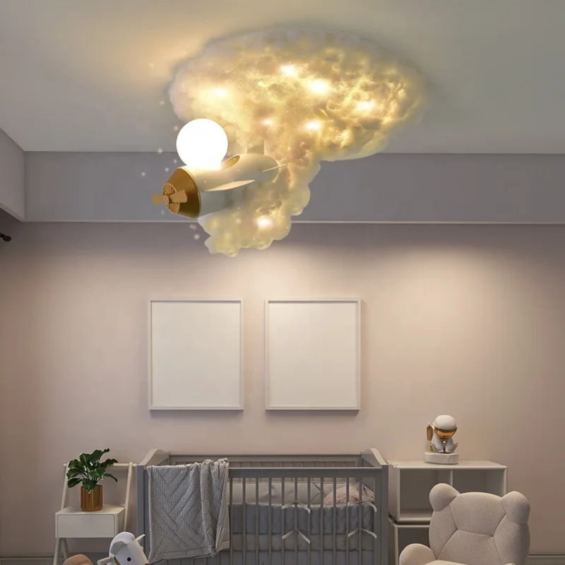 

Lighting LED Pendant Lights Fixture Ceiling Hanging Lamps Creative Shades Cotton Cloud Chandeliers For Children's Rooms