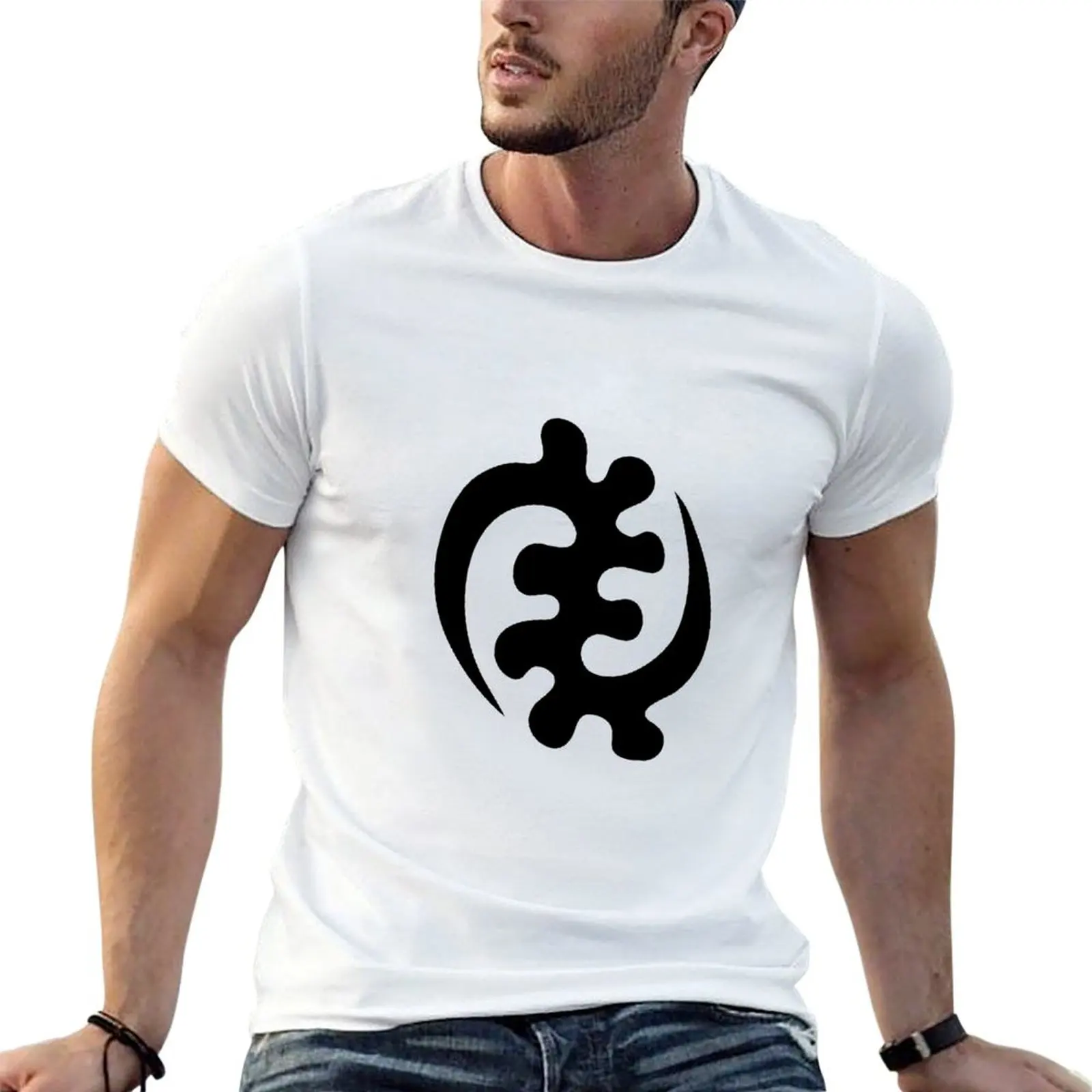 

gye nyame africa symbol ghana T-Shirt t shirts with prints cotton tshirt 100% t shirt for man T-shirt