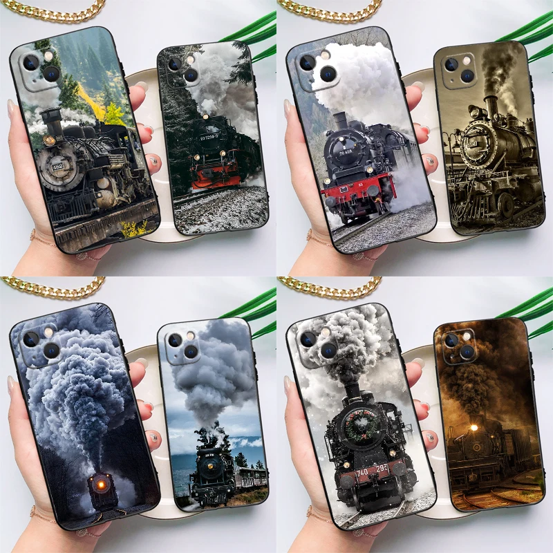 Train Steam Engine Case For Samsung Galaxy A55 A16 A26 A36 A56 A54 A34 A14 A15 A35 A52 A32 A13 A33 A53 A17 A57