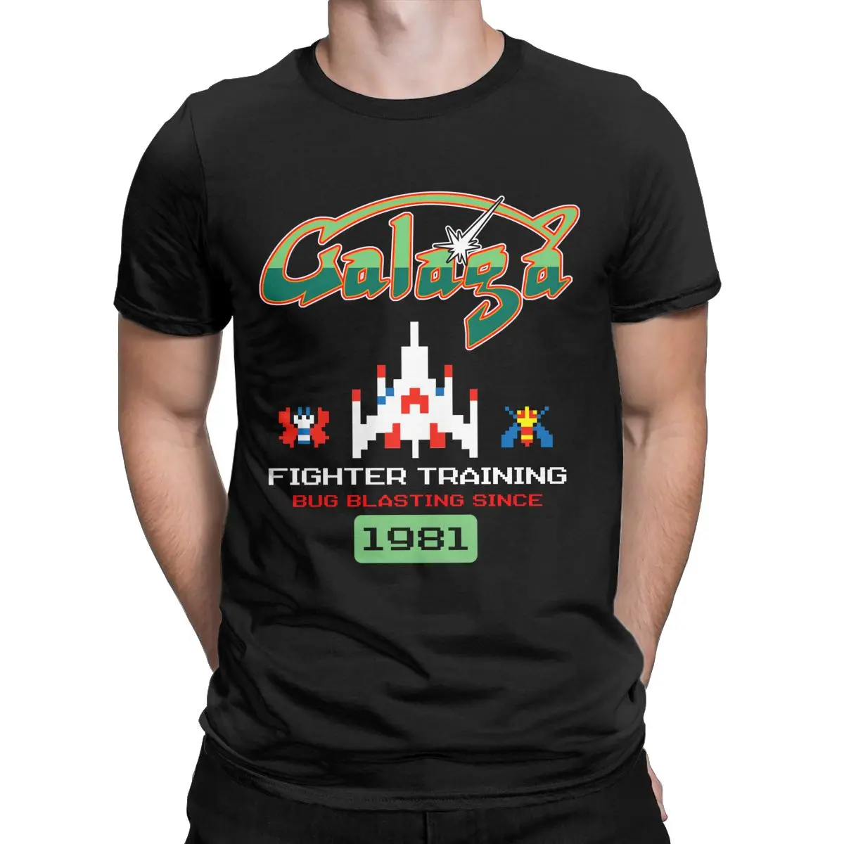 

Mod.01 Arcade Galaga 1981 Space Invaders Video Game Juego Retro Vintage 80s Gaming Console Aliens 8-Bits Gamer T-Shirt