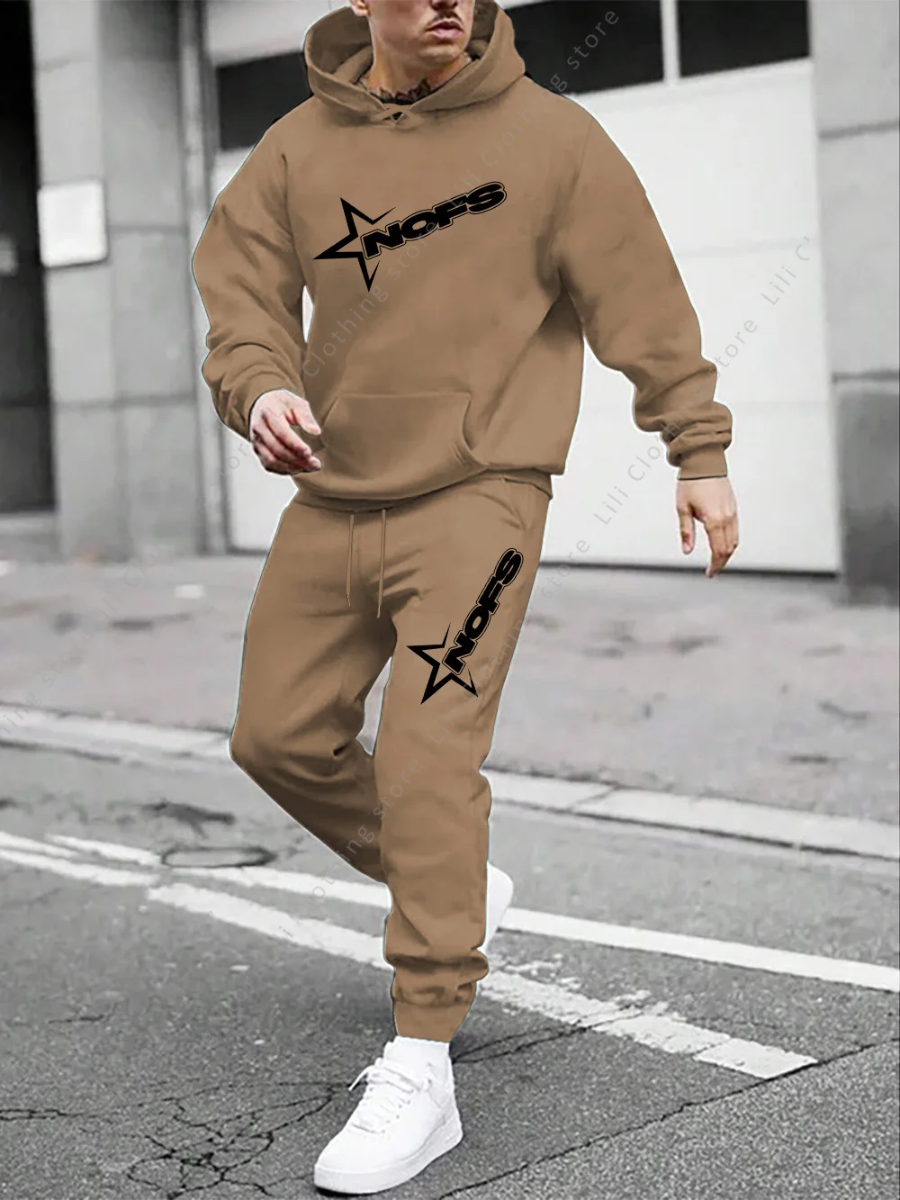 Men's Tracksuit Hoodies And Sweatpants 2 Piece Set Casual Letter Printed High quality 2025 Outfits Suit Sportwear Men Pants Sets