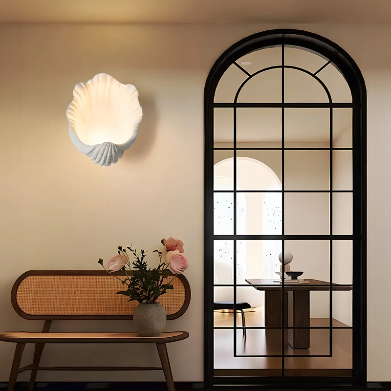 الفرنسية الرجعية قذيفة الجدار مصباح غرفة المعيشة أريكة حائط الخلفية العتيقة جو الجدار مصباح #4