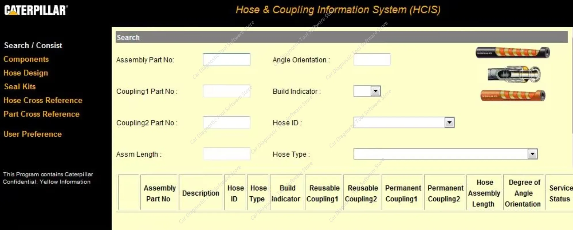 2011 FOR Caterpillar Hydraulic Information System (HIS) – Hose, Cylinder & Valve Data Tool  Latest bestseller