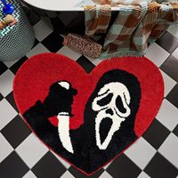 VIKAMA Halloween Cartoon Faux Cashmere Carpet Water-Absorbing Bathroom Non-Slip Mat For Home Decoration