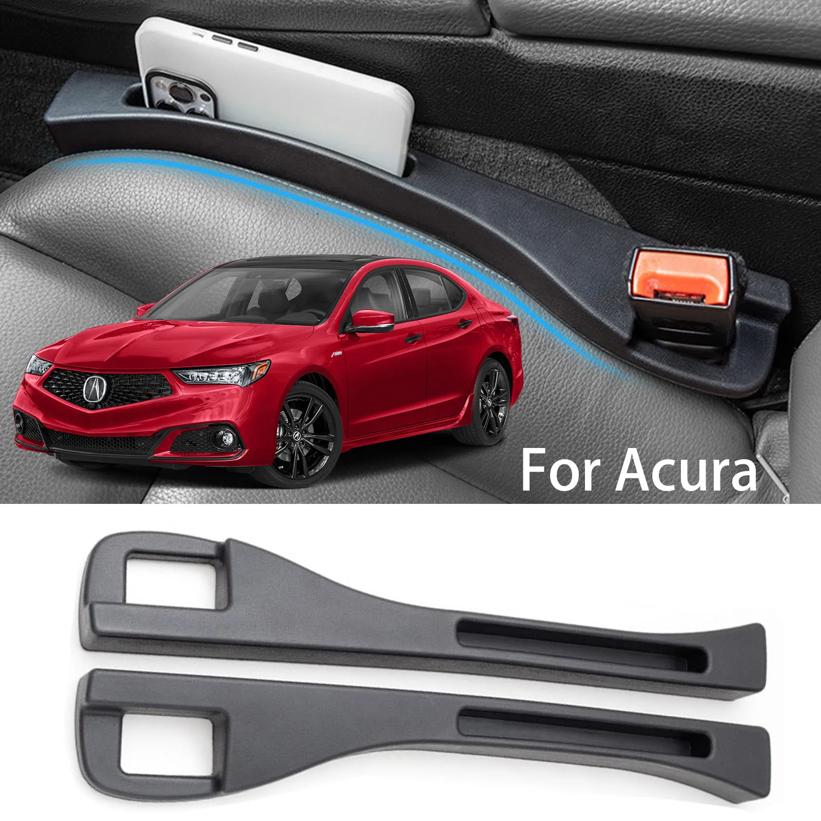 For Acura TLX RDX MDX Type S RDX NSX TL TSX INTEGRA ZDX Car Seat Crevice Organizer Storage Seat Gap Filler Interior Accessories