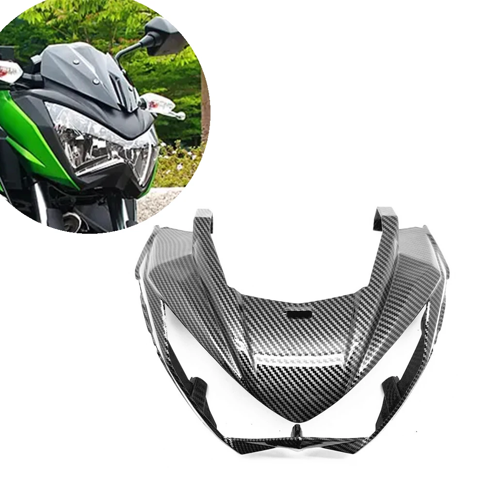 

Motorcycle Upper Front Upper Fairing Headlight Cowl Nose Carbon Fiber For Kawasaki Z250 Z300 Z 300 Z 250 2013-2017