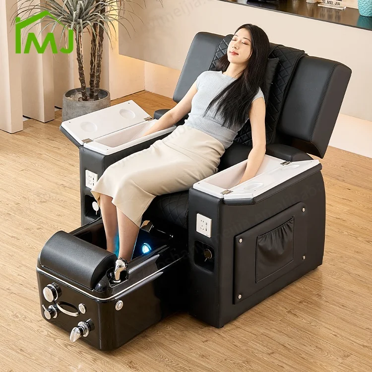 

Multifunction Nail Salon Furniture Reclining Foot Spa Electric Massage Pedicure Chair