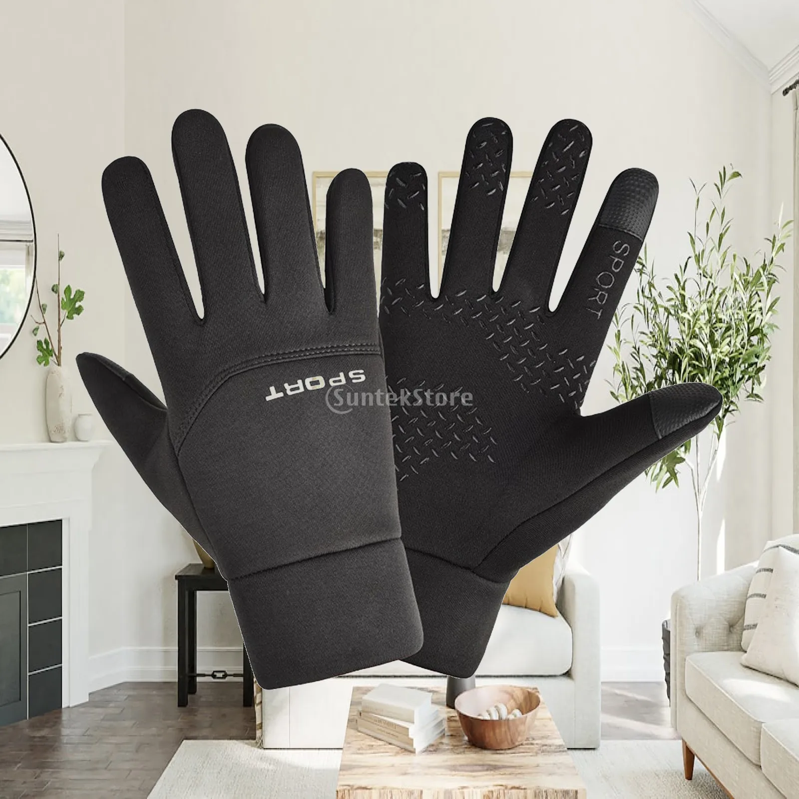 Mittens Men Winter Gloves Touch Screen Water Resistant Thermal Gloves Cycling