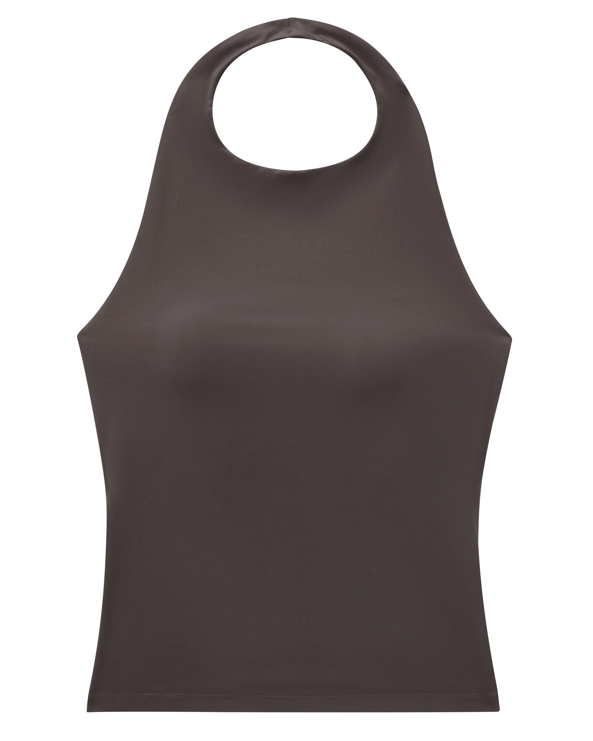 Damen Neckholder-Crop-Tanktop, ärmellos, hoher Kragen, rückenfrei, schmal geschnitten, einfarbig, gestricktes Camisole, Sommer, Casual, Basic, Y2K-Top, Weste – Detail 6