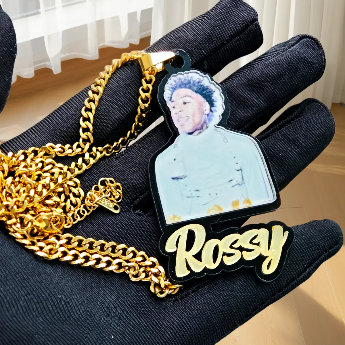 Customized Acrylic Photo Necklace Cartoon Character Necklace Personalized Photo Necklace Custom Text Necklace Commemorative Gift