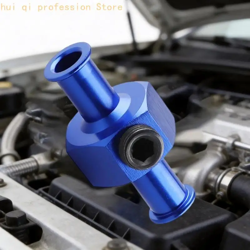 Aluminum Line Port Adapter for 3/8 in Hose with Threaded Side Opening T Fitting for Pressure Service Work H8WE