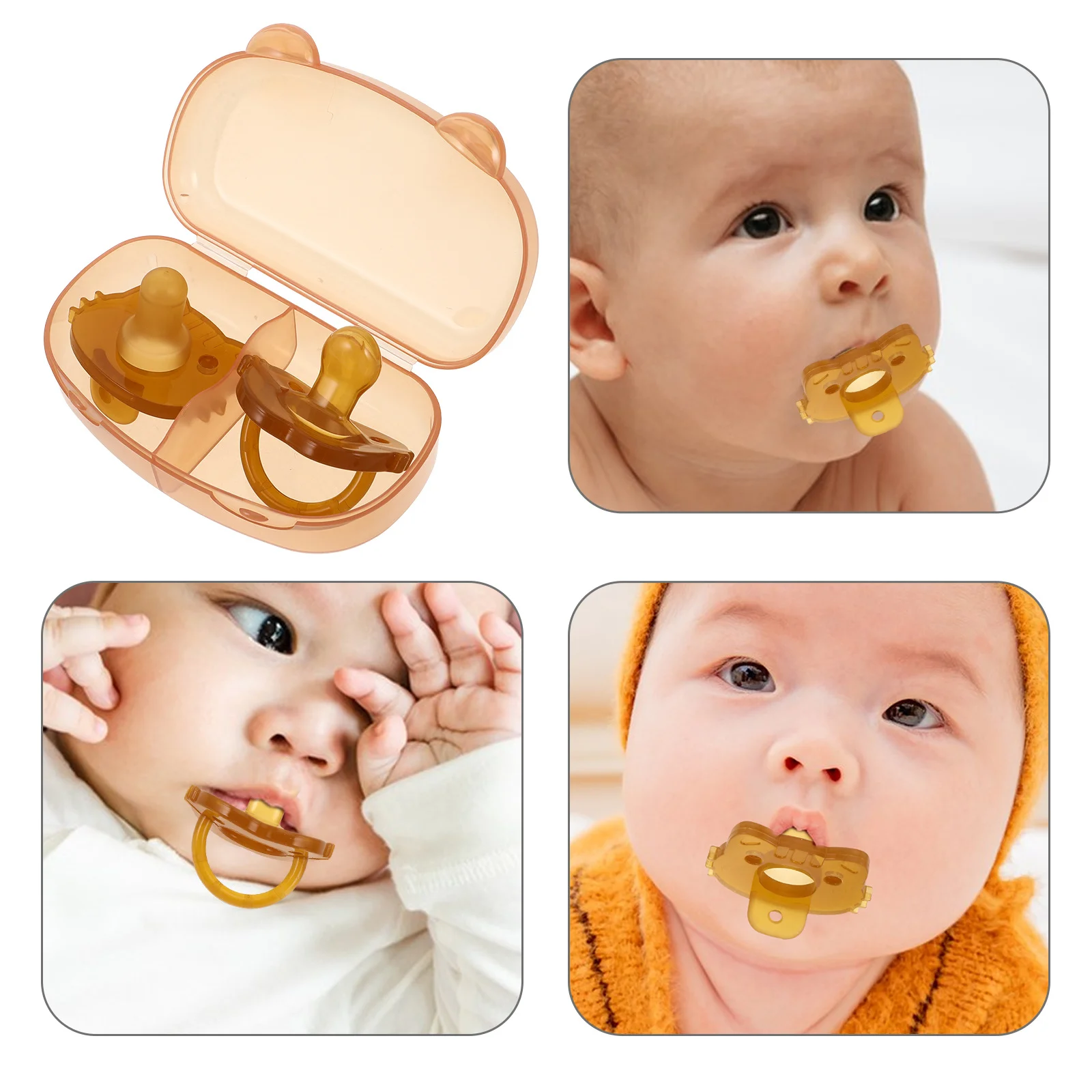 

Baby Storage Box Set Transparent Cartoon Silicone Case For Travel Organizer Container Kids Keys Holder Pacifier Storage