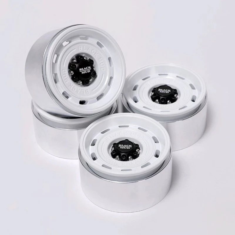 

2.2 Inch New Retro Black Mud Metal Wheels for 1/10 RC Crawler Car TRX4 Defender AXIAL SCX10 RC4WD D90 TRX6 Easy Control Tank 300