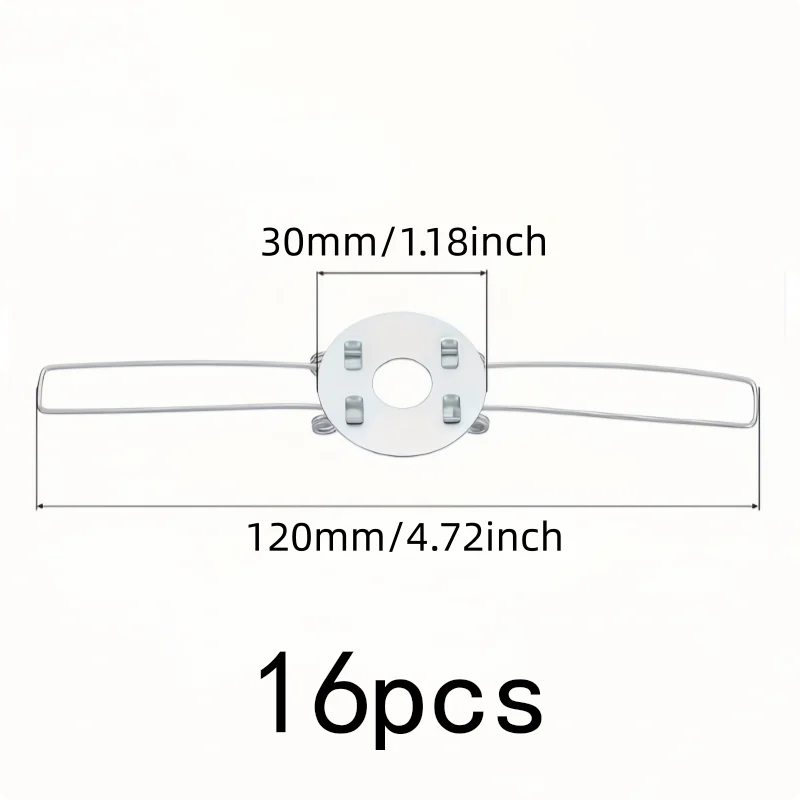 16 pcs 120mm Metal Spring Clamps with Easy Snap-On Install, ideal for Lamp Fixture Repair and Home Lighting Fixing