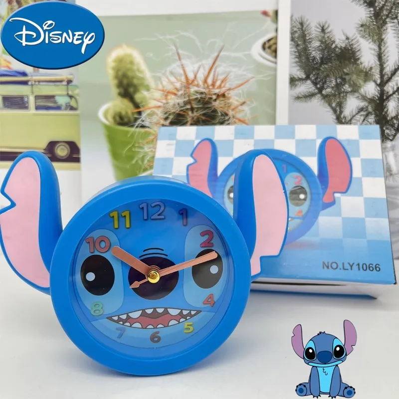 

Disney Cartoon Stitch Children's Alarm Clock Mute Alarm Clocks Desktop Decoration Clocks Student Wake Up Personalized Desk Clock