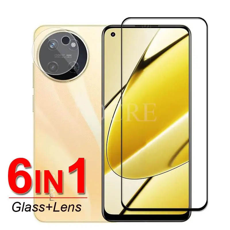 

For Realme 11 Glass For Realme 11 5G Tempered Glass Full Glue Screen Camera Lens Protector Film For Realme 11 5G Glass