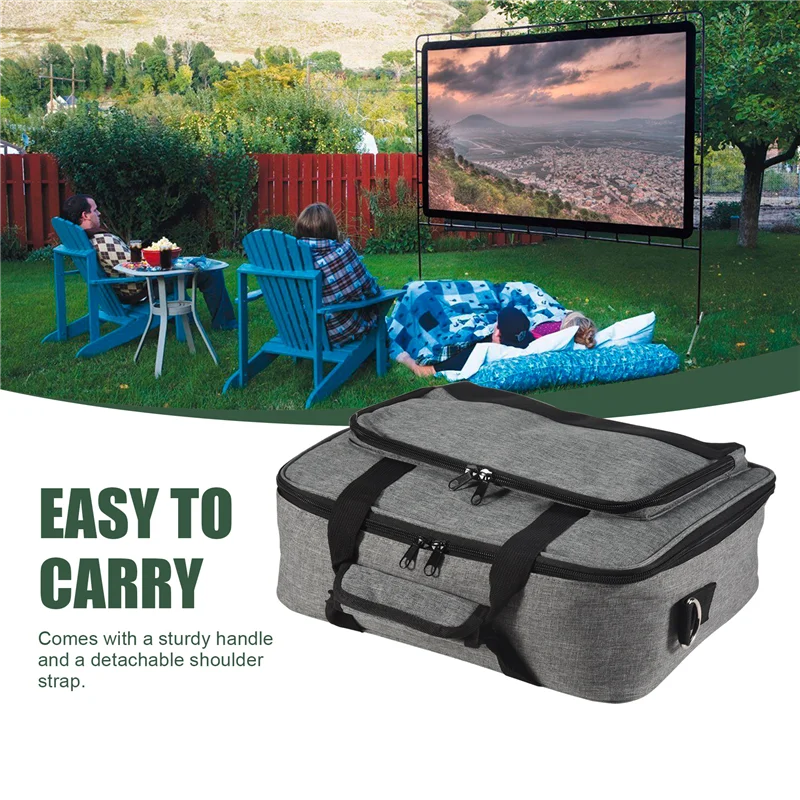 AF90-1 PC Multifunctional Tool Bag Home Projector Handbag Grey