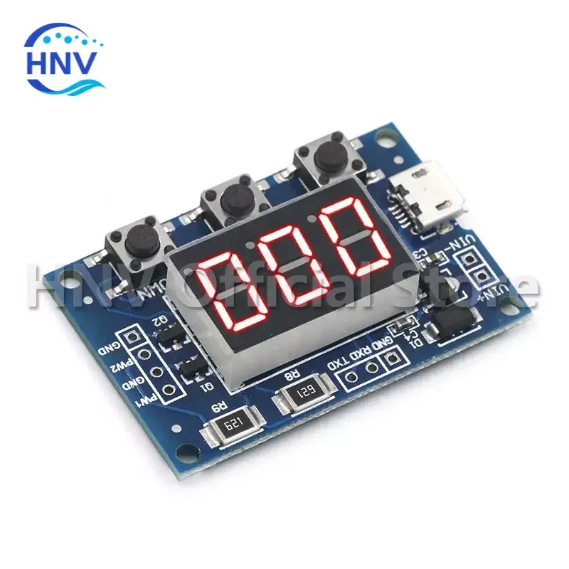 DC 5-30V Micro USB 5V Power Independent PWM Generator 2 Channel Dual Way Digital LED Duty Cycle Pulse Frequency Board Module