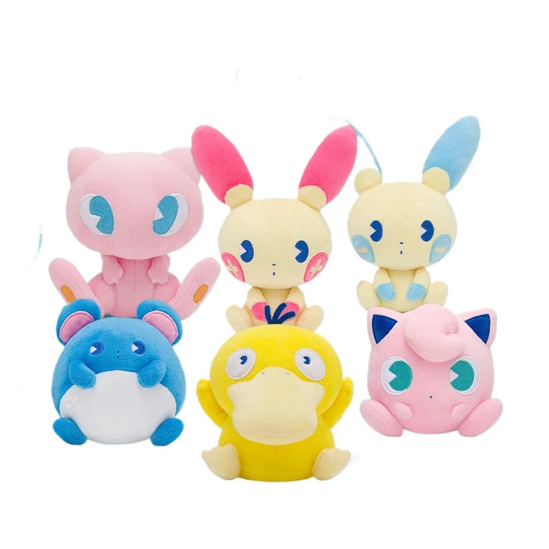 Rejuvenating Soda/Fizzy Soda Series Pokémon Soothing Sleeping PlushToys Birthday Gift Mew Jigglypuff Psyduck Marill Plusle Minun