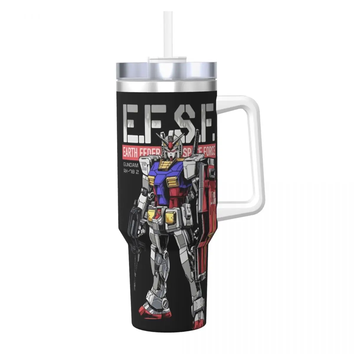 Stainless Steel Tumbler Gundam Coffee Mug Robot Portable Cold Drink Mugs Cup Travelist Custom DIY Water Bottle