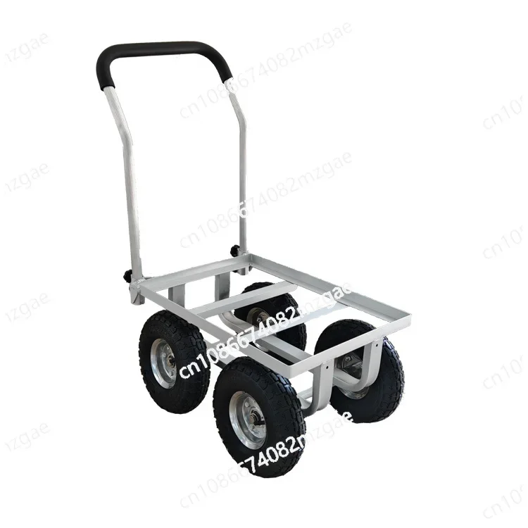 Hand Truck Multifunction Storage Trolley Cage Trolley Foldable Push Cart Bicycle Cargo Trailer Luggage Cart