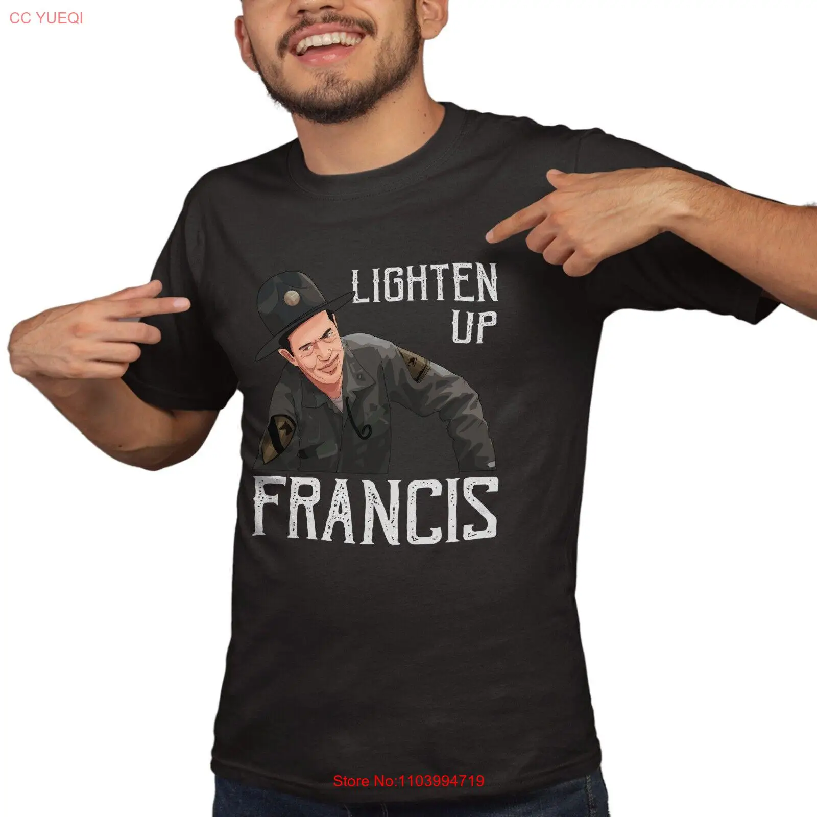 Lighten Up Francis Vintage Simple Funny Unisex T-Shirt For Men, Women