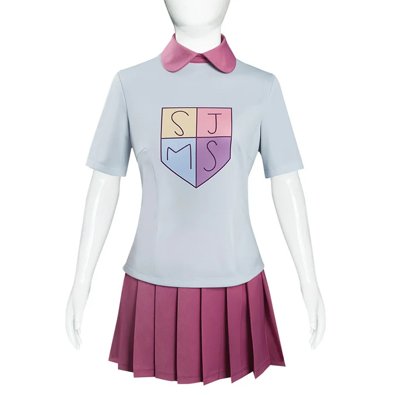 Anime Anne Amphibia Marcy Cosplay Costume Grey T shirt Purple Skirt Wu Anne Boonchuy Halloween Fancy Dress