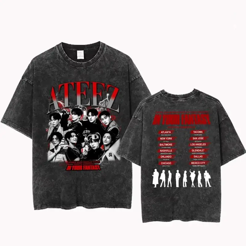 تي شيرت Ateez 2025 World Tour In Your Fantasy Golden Hour Part 2