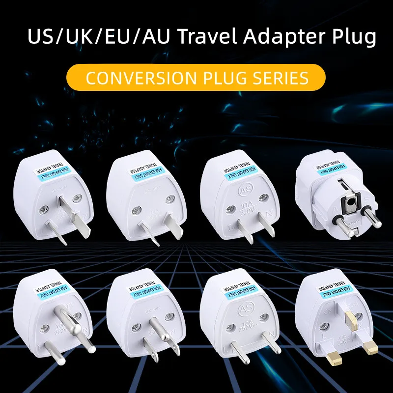 Adaptador Universal Plug Power, Adaptador de Viagem, Plug Converter, Japão, Coréia, EUA, Reino Unido, AU, UE para EUA, Reino Unido, Japão, Coréia