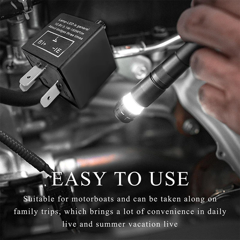 CF13 LED Electronic Flasher Relay CF13 JL-02 EP34 3-Pin 12V 0.02A-20A Turn Signal Fixed Relay For Car Accessories