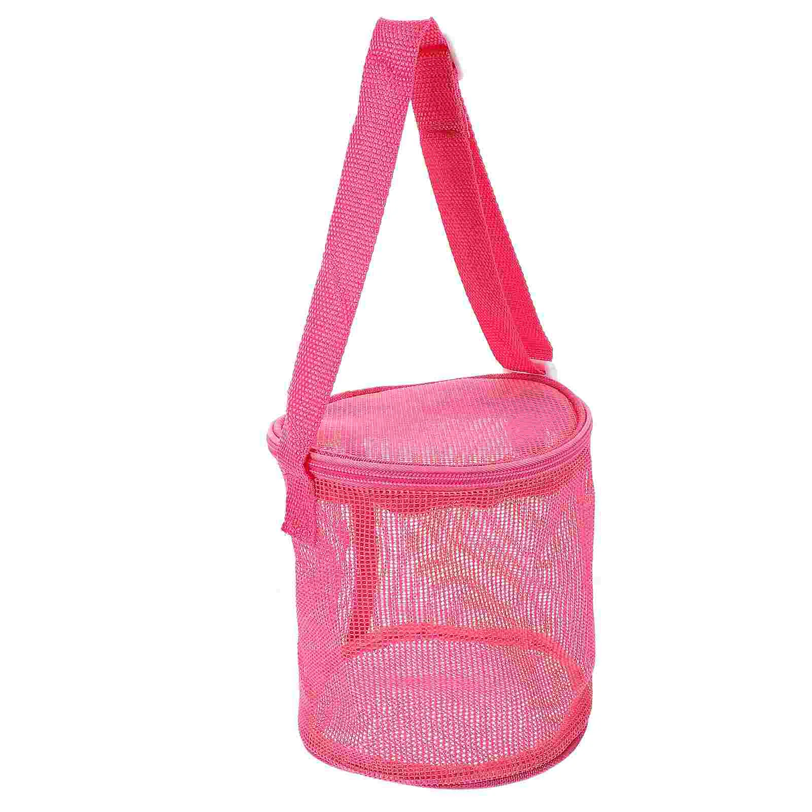 Beach Storage Bag Portable Bucket Kids Supply Children Large Capacity Round Mesh